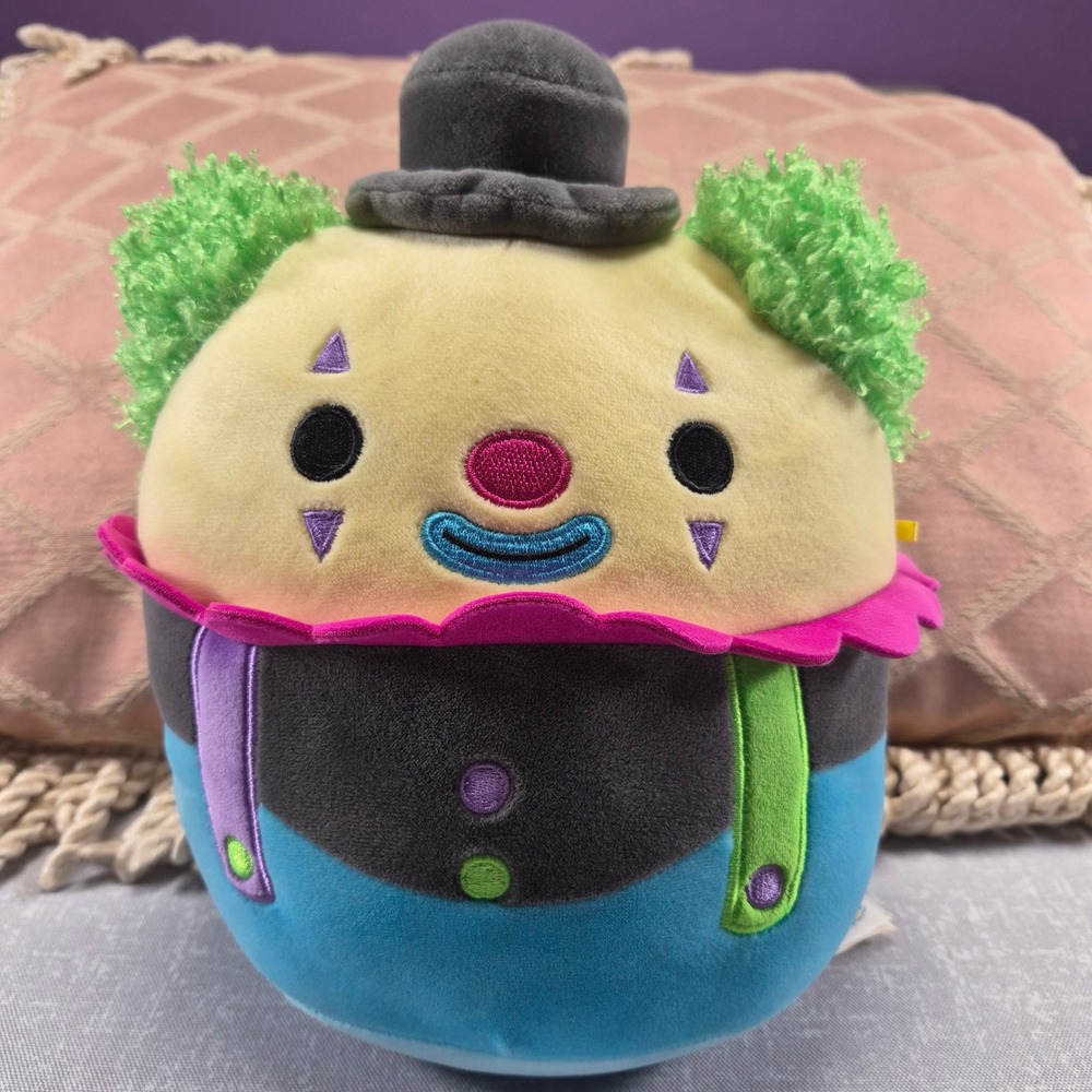 Squishmallows Resul the Clown 8 Inch Plush Kellytoy Circus Stuffed Animal Toy
